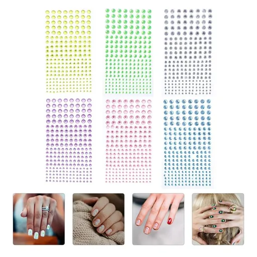 Sticky Rhinestone Face Gems Stick on Self Adhesive Jewelry for Craft Projects