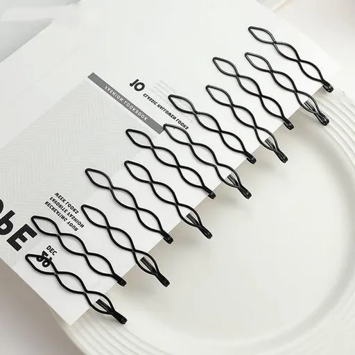 12-pack black retro hairpins - mini black hairpins - fashionable BB clips - invisible ponytail clips - small hairpins - beautiful hair accessories for women and girls wedding decorations