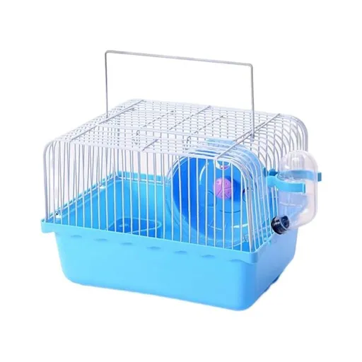 Small Hamster Cage, Hamster Travel Carrier, Travel Cage, Portable, Hand-held, Breathable, Easy to Clean Carry, for Short Trip, Visit to The Pet Clinic, for Small Size Hamsters, blue