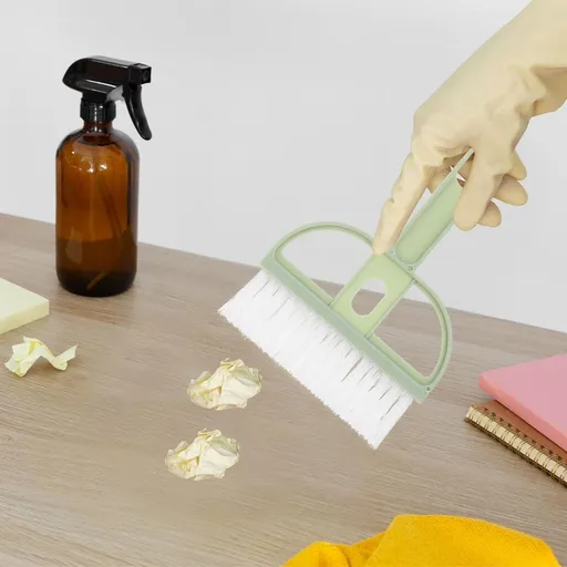 Versatile Light Green Plastic Broom and Dustpan for Home 1Set