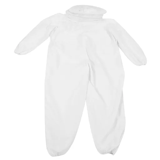 OnePiece Beekeeping Suit Protective Clothes with Dual Zippers Beekeeping Supplies White