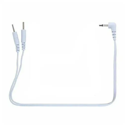 House Of Dasein Electro Wire Cable Connector For Electric Shock Attachment Bdsm Fetish - White - 2 Pins