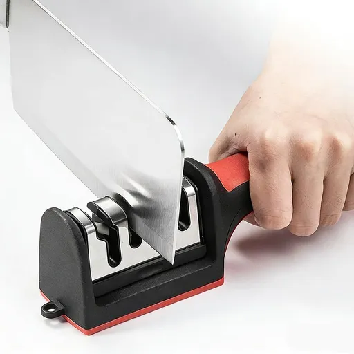 Four sections Handheld Diamond Knife Sharpener, Multifunctional Quick Sharpening Stone for Household Kitchen, Fast Blade Edge Restoration Tool