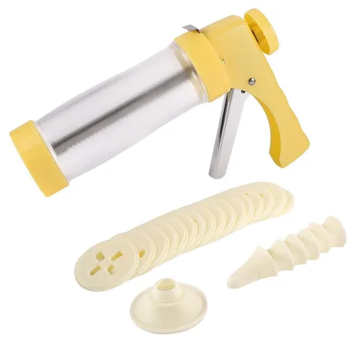 Biscuit Making and Icing Set Cookie Biscuit Press and Cake Icing Decorating Set with Icing Gun Cookie Press Cutter Kit