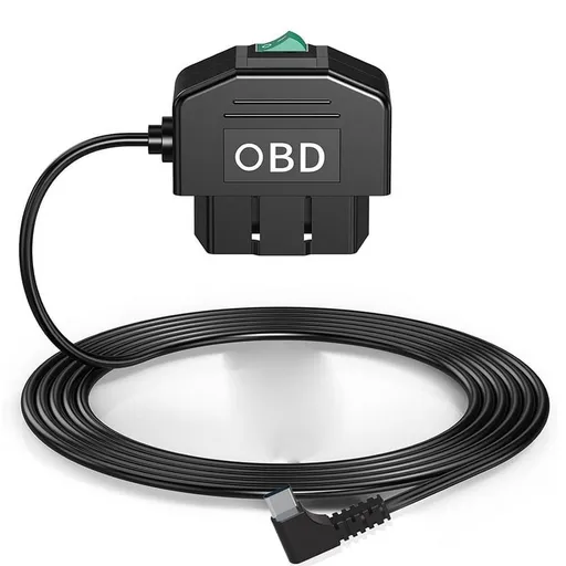 Pekwouc Dash Cam OBD Hardwire Kit,Dash Camera USB Type C Hardwire Kit with OBD Power Cable for Dashcam 12-24V to 5V/3A