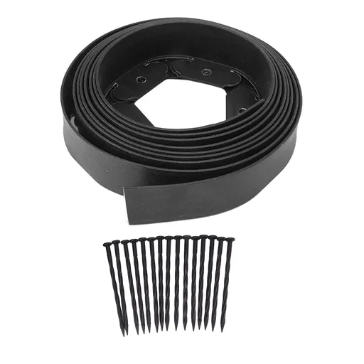 Landscape Edging Kit No Dig Flexible PE Lawn Edging 5m Green