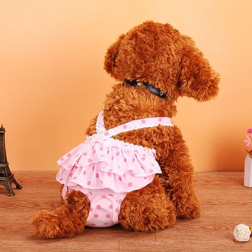 Pet Dog Menstrual Pants Cotton Pink S XXL