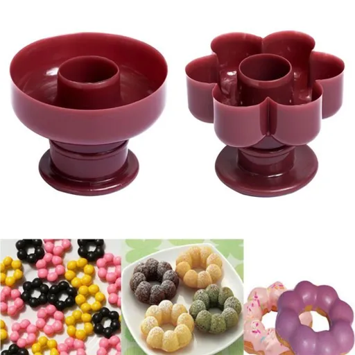 2 Pcs cake stencil donut mould maker donut baking molds circle stencil doughnut cake maker molds cookie cutter round crumpets