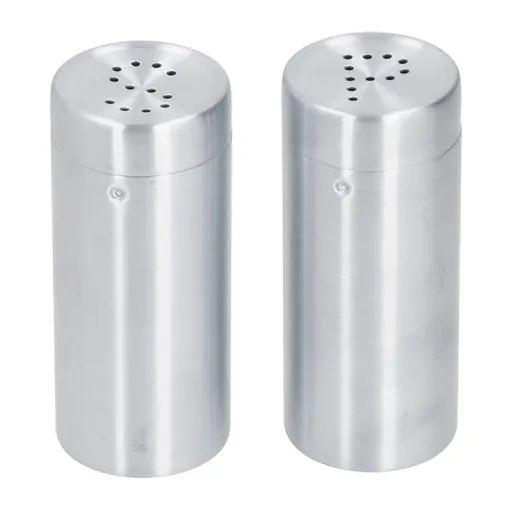 2pcs Spice Jar Stainless Steel Seasoning Bottle Salt and Pepper Shaker Kitchen ToolStainless Steel Color