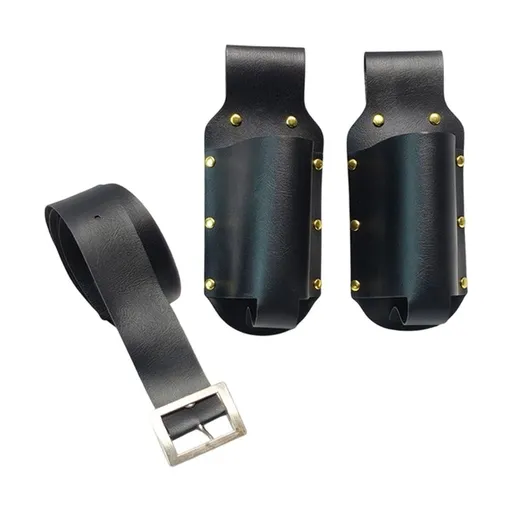 Holster Belt,PU Leather Beverage Holder for 12oz Cans,Hands-Free Cowboy Drink Holster for BBQ Camping Party