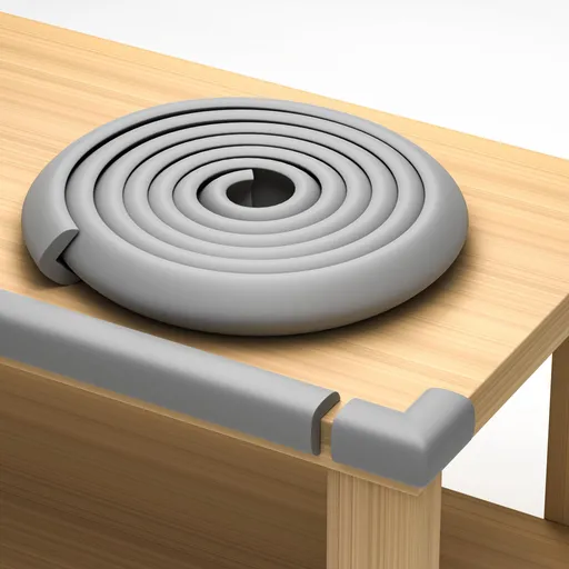 Sharp Edge and Furniture Safety Guards Baby Caring Child Proofing Set NonToxic and Safe for Table, Fireplace, Countertop; Gray