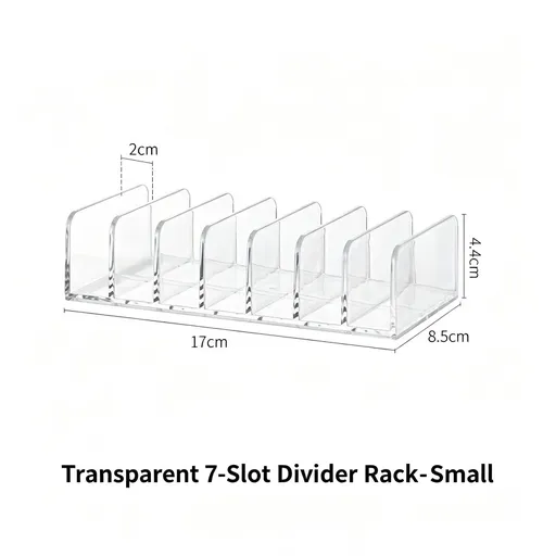 7 Grid Eyeshadow Storage Rack, Small Size Clear Acrylic Makeup Organiser
