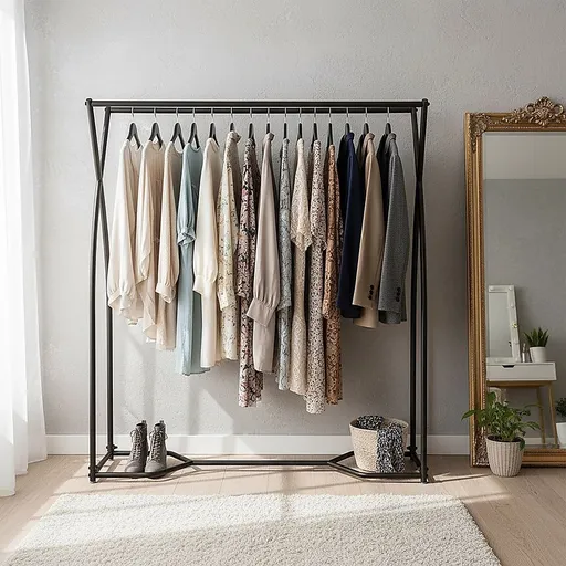 Commercial Clothing Garment Rack Retail Shop in Black