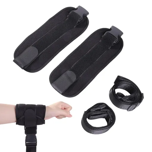 Bed Restraints For Elderly Dementia Patients Medical Limb Holders Hospital Bed Rails For Elderly Adults Safety Bandages Restraint Straps For Ankle, Wrist, Hand, Leg Universal Constraints (4 Pcs)