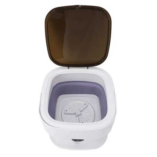 Foldable Washing Machine with Dryer Portable Folding Mini Washer for Underwear Socks Apartment Dorm RV Traveler Purple