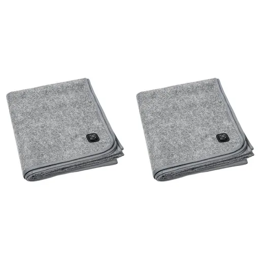 2X USB Electric Heating Pad 60x50cm 5V Heated Blanket Mat with Thermostat Insulation Warm Cushion for Outdoor Use