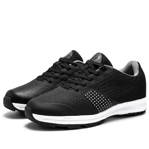 THESTRON Mens Golf Shoes Waterproof Non Slip Black US 11-EUR 46