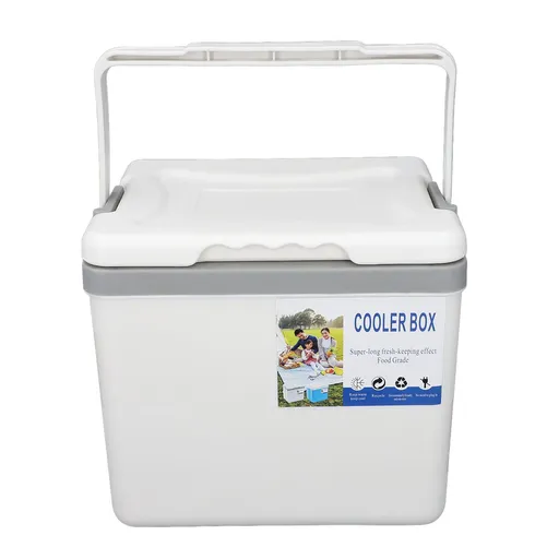 6L Portable Cooler Box Large Capacity Multifunctional Keeps Food Freshness and Drink Cool Insulated Hard Cooler Case for Ice Drinks Food White