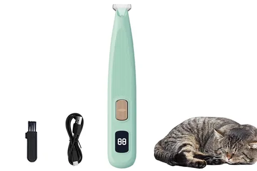 Electric Dog Paw Trimmer Digital Display Dual Speed Pet Groomer-Green