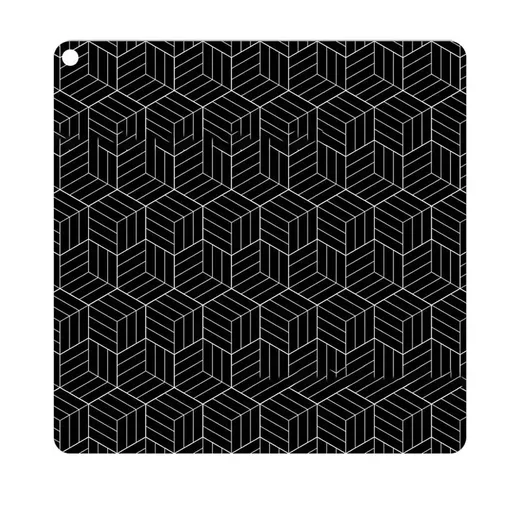 Anti-Slip Silicone Induction Cooktop Mat, 25x25cm, Heat Resistant, Black