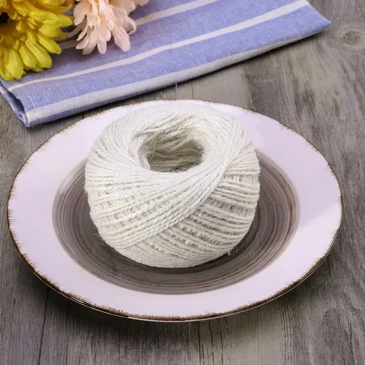 Natural Jute Twine for Gardening and Crafts, 1 Piece, Creamy White Color