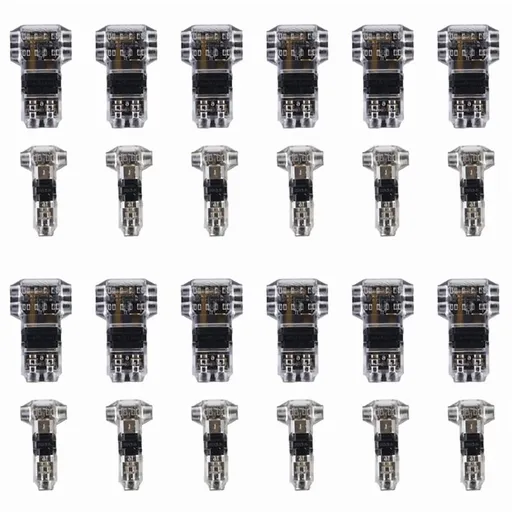 T Tap Wire Connectors for 14-18 AWG Wires, No Wire Stripping 3 Way Wire Connectors Combo,Wire Splice Connectors 24 Pack