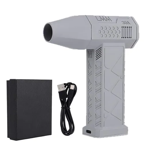 Mini Turbo Jet Fan, Powerful Blower with High Speed Duct Fan, 2024 New Portable Cordless Blower for Car Dusting Cleaning (Grey)