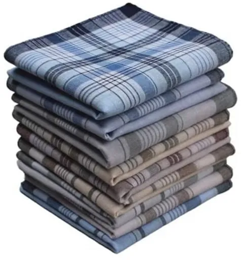 Handkerchiefs Pack of 10 - Men's Handkerchiefs - Cotton - Handkerchiefs 38cm x 38cm