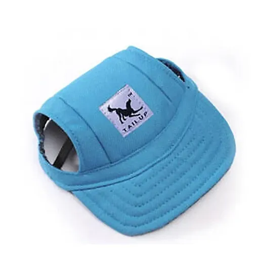 Dog Baseball Cap Outdoor Pet Sun Hat Summer Canvas Visor Puppy S Size - Blue