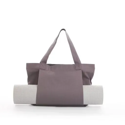 Yoga Tote Bag for Women Lightweight Canvas Drawstring 47x36x10.5cm Grey