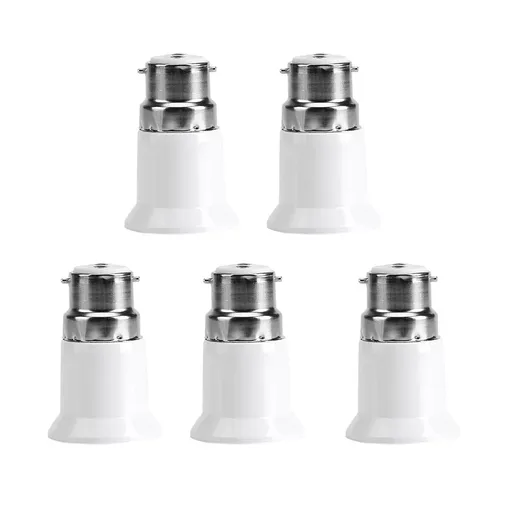 5pcs B22 Male to E27 Female Socket Base Bulb Adapter Converter Lamp Holders