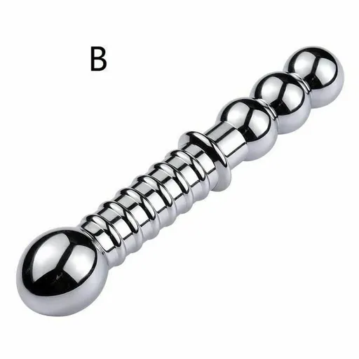 House Of Dasein 3 Styles Large Metal Anal Beads Butt Plug Dildo Sex Toy - B