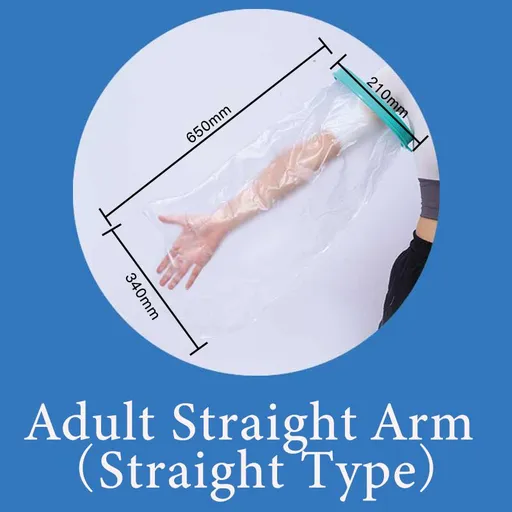 Adult Straight Full Arm Waterproof Cast Cover Shower Bandage Protector Broken Arm Elbow Shoulder Wound Bath Sleeve