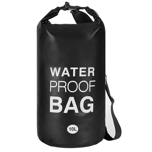 Drybag - 10 L - Professional Waterproof Bag - Storage Bag - Outdoor Bag - Outdoor Bag - Beach Bag - Waterproof Dry Bag with Shoulder Strap - Waterproof - High Quality - Black - Very suitable for Outdoor / Vacation / Travel / Swimming / Camping