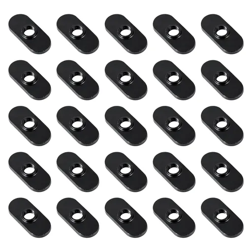 Xadnitu 1/4"-20 Threaded Centered Slide in Economy T Nuts, T Nut Accessory Hardwares for 10 Series Aluminum Extrusion Profiles Rail