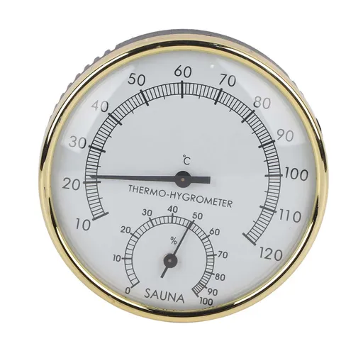 Metal Dial Indoor Thermometer Hygrometer Hygro thermometer Sauna Room Accessory