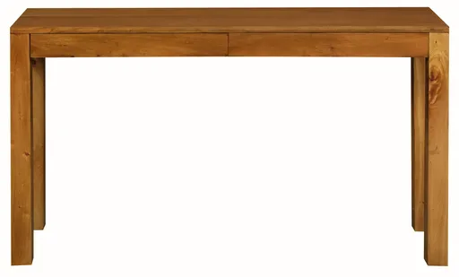 Console Table Solid Mahogany 130 cm Light Pecan 2 Drawer