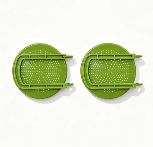 Sprouting Kit for Wide Mouth Mason Jars, 2-Pack BPA-Free One-Piece Sprouting Lids with Built-In Stand, Seed Germination Jar Sprouter Lid, Fits Wide Mouth Jars (3.38"/86mm)