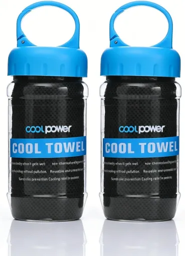 2 Pack Cooling Towels for Neck, Cooling Towels for Hot Weather, 30*100cm, Microfibre Cool Towels, Cooling Bottle Cold Sweat Towel,Instant Cooling Towel(Black)