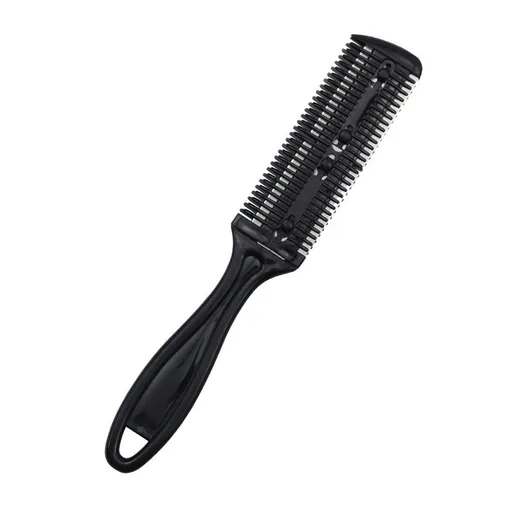 3pcs Black Hair Cutter Comb Double Side Haircut Scissors Metal Blade Razor Plastic Hair Comb Cutter Trimmer with Stainless