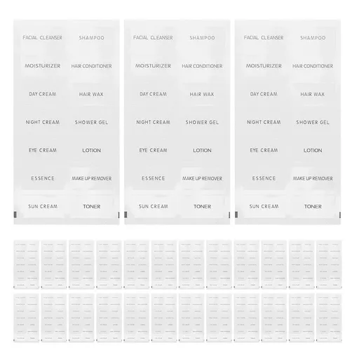 Clear Stickers for Travel Bottles, Perfect for Shampoo, Conditioner, and Cosmetic Labeling
