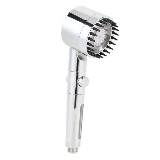 Filtered Shower Head Multiple Modes Stylish Look Pressure Boost Handheld Showerhead for Household Use Bright Silver