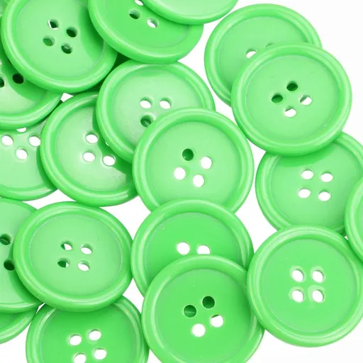 Sewing and Knitting Buttons 4 Hole Green Resin for Crafts 50Pcs