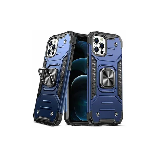 Shockproof Ring Case for iPhone 14 Plus Tough High Quality Armor Design Blue