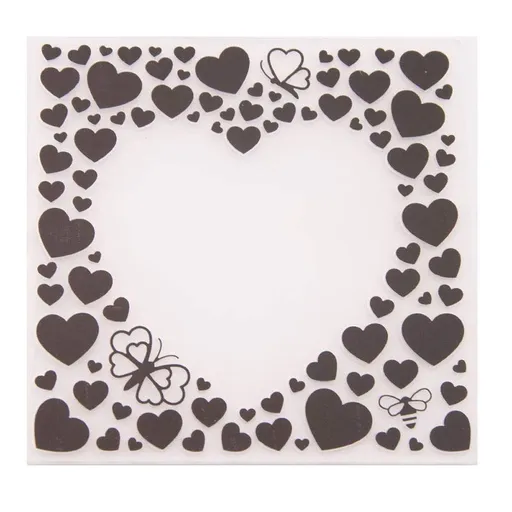 5 Inches Heart Butterfly Plastic Embossing Folders for Scrapbooking Card Making Christmas Valentine's Day Folders