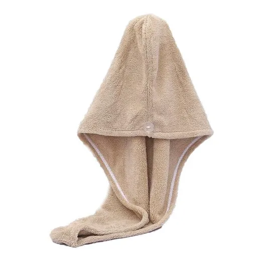 Fast Dry Hair Cap Wrap Towel Quick Drying Turban Bath Head Magic Wrap Hat Spa Au - Coffee