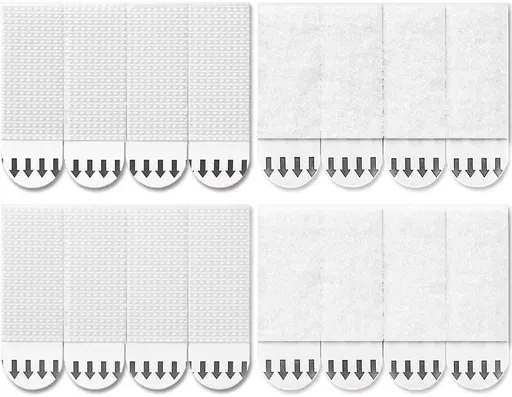 16*45mm Picture Hanging Strips Heavy Duty,36-Pairs(72 Strips) Sticky Picture Hangers for Walls Hanging Without Nail,Damage Free No Nails Refill Adhesive Poster Frame Mounting - White