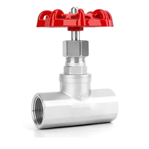 3/4" Stainless Steel B-Type Globe Valve, Adjust- Rate Heavy Duty Threaded Manual Rotary Sluice Shut-Off Valve