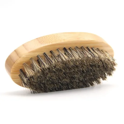 Natural Soft Bristle Hair Brush Beard Bristle Cleaning Brush Beech Wood Oil Head Styling Brush Flower Bristle Beard Care Tool