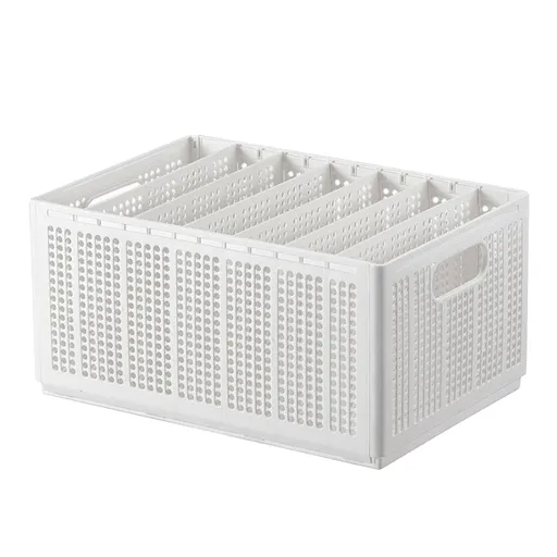 Closet Foldable Pants Storage Box Pure White Adjustable Dividers Rugged Divided Clothing Storage Boxes for Bedroom Wardrobe Large 7 Grids: 6 Baffles